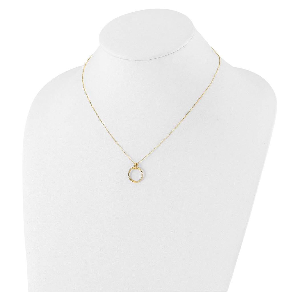 10K Polished Circle Necklace