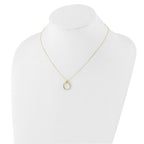10K Polished Circle Necklace