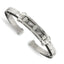 Stainless Steel Brushed and Polished with Black Carbon Fiber Inlay Hinged Bangle Bracelet for Men