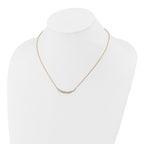 14k 7/8 carat Lab Grown Diamond VS/SI+ G+ Complete 18 inch Fashion Bar Necklace