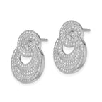 Sophia Jewelers Sterling Silver 925 CZ Circle Drop Earrings