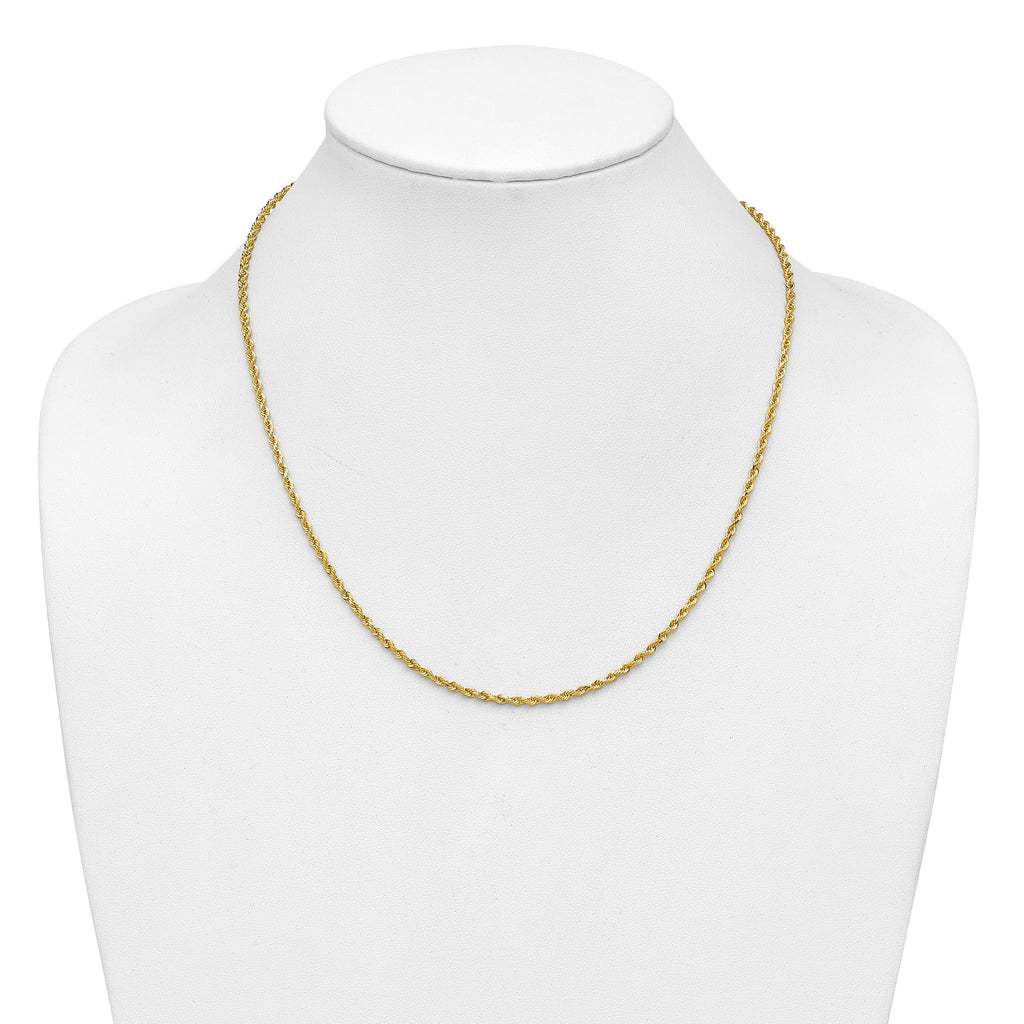 Diamond-Cut Rope Chain in 14K Yellow Gold, 2.25mm