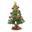 Luxury Giftwar by Jere Bejeweled Crystals Gold-tone Enameled DECK THE HALLS Christmas Tree Trinket Box with Matching 18 Inch Necklace