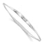 White Ice Sterling Silver Diamond Bangle with Polished Rhodium Finish