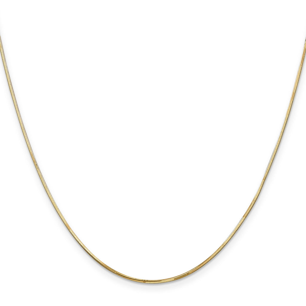 14K 7 inch .9mm Octagonal Snake with Lobster Clasp Bracelet