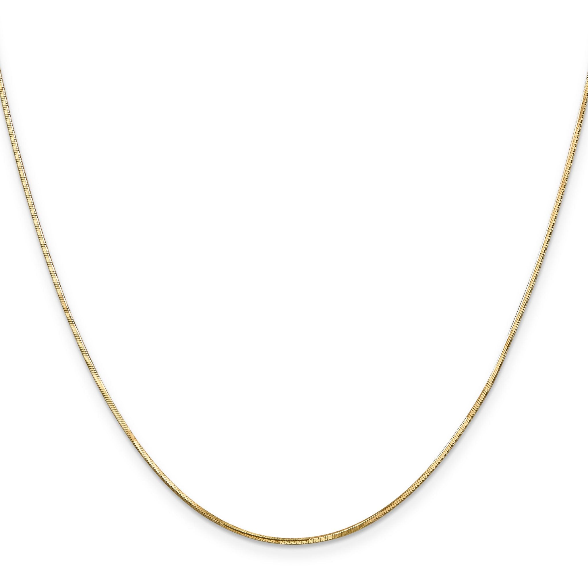 14K 7 inch .9mm Octagonal Snake with Lobster Clasp Bracelet
