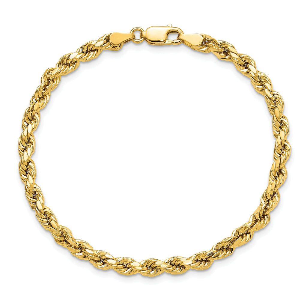 Diamond-Cut Rope Chain in 14K Yellow Gold
