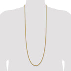 14K 7 inch 3mm Regular Rope with Lobster Clasp Chain