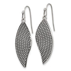 Stainless Steel Polished & Antiqued Drop Dangle Earrings for Women