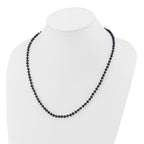 14k 4-5mm Black Near-Round Freshwater Cultured Pearl 7.5 inch Bracelet
