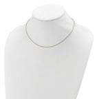 Sterling Silver Gold-plated 1.1mm Rolo 1in+1in Adjustable Chain