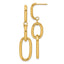 14K Polished Oval Link Dangle Post Earrings
