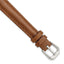 Havana Smooth Leather Watch Band in Silver-Tone Buckle, 14mm