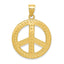 14K Gold Polished Peace Sign Pendant for Men by Sophia Jewelers