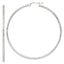 Sterling Silver 2mm Polished/Satin D/C Hoop Earrings