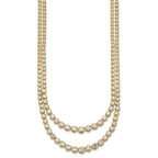 14k 14 3/8 carat Lab Grown Diamond VS/SI+ G+ Complete 16 inch Graduated Layered Tennis Necklace