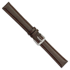 Extra-Long Smooth Leather Watch Band in Brown, 16mm