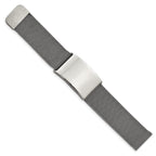Stainless Steel Polished Mesh Adjustable ID Bracelet