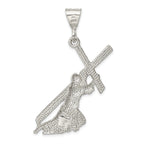 Sterling Silver St. Andrew Cross Pendant with Polished Finish, 925 Solid Cast