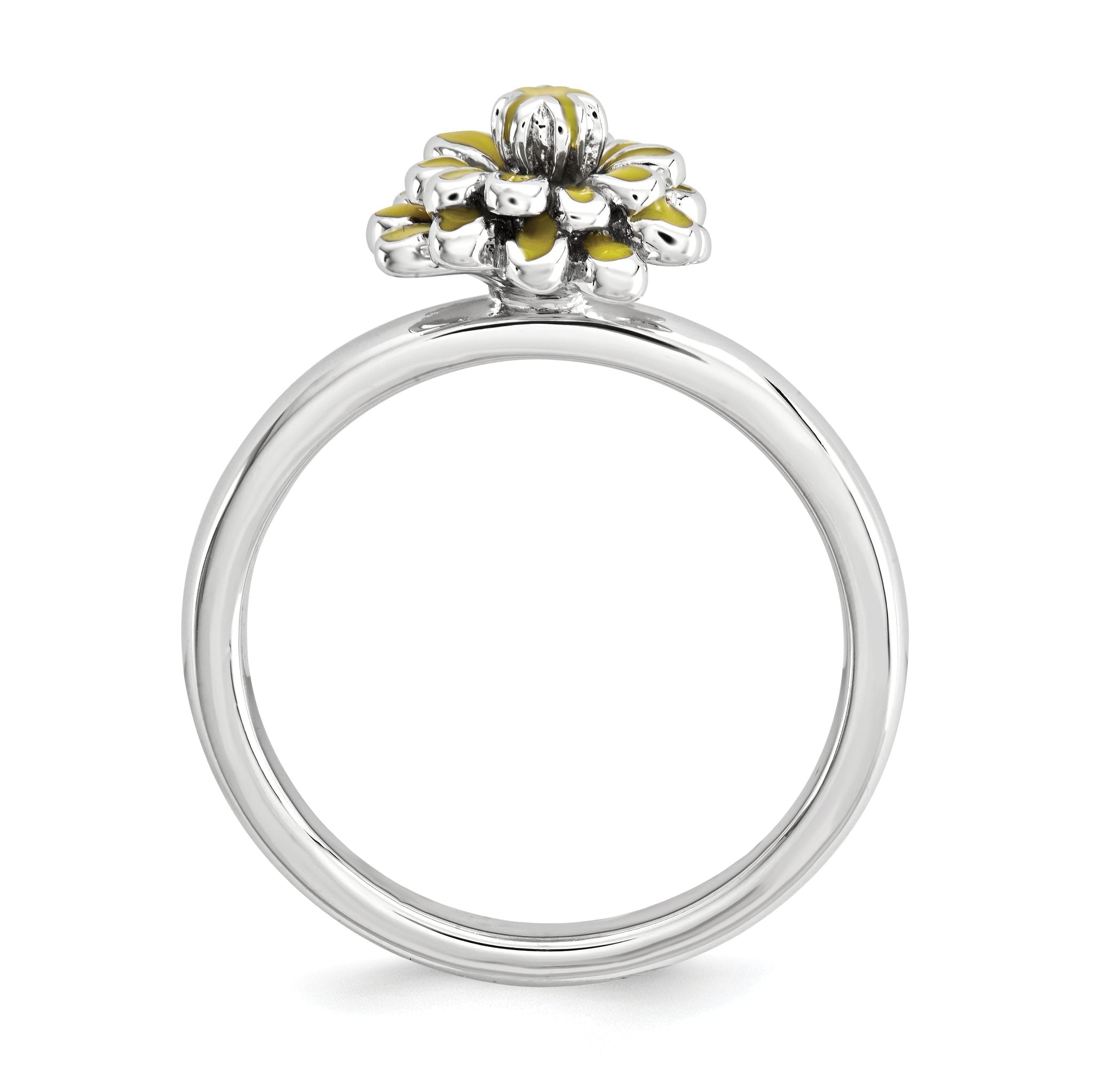 Sterling Silver Stackable Expressions Calendula Ring Secondary image
