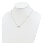 Sterling Silver Rhodium-plated Handcuff Necklace