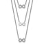 Sterling Silver Rhod-plated 3-Strand CZ Infinity With 2in ext. Necklace