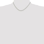 Round Box Chain Necklace in Sterling Silver, 1.75mm