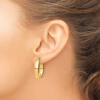 14k High Polished 5mm Hoop Earrings