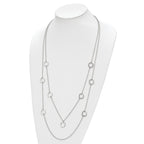 Chisel Stainless Steel Polished with Circles 2-Strand 31 inch Necklace