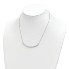 Cheryl M Sterling Silver Rhodium-plated Brilliant-cut CZ Curved Bar 18 Inch Necklace