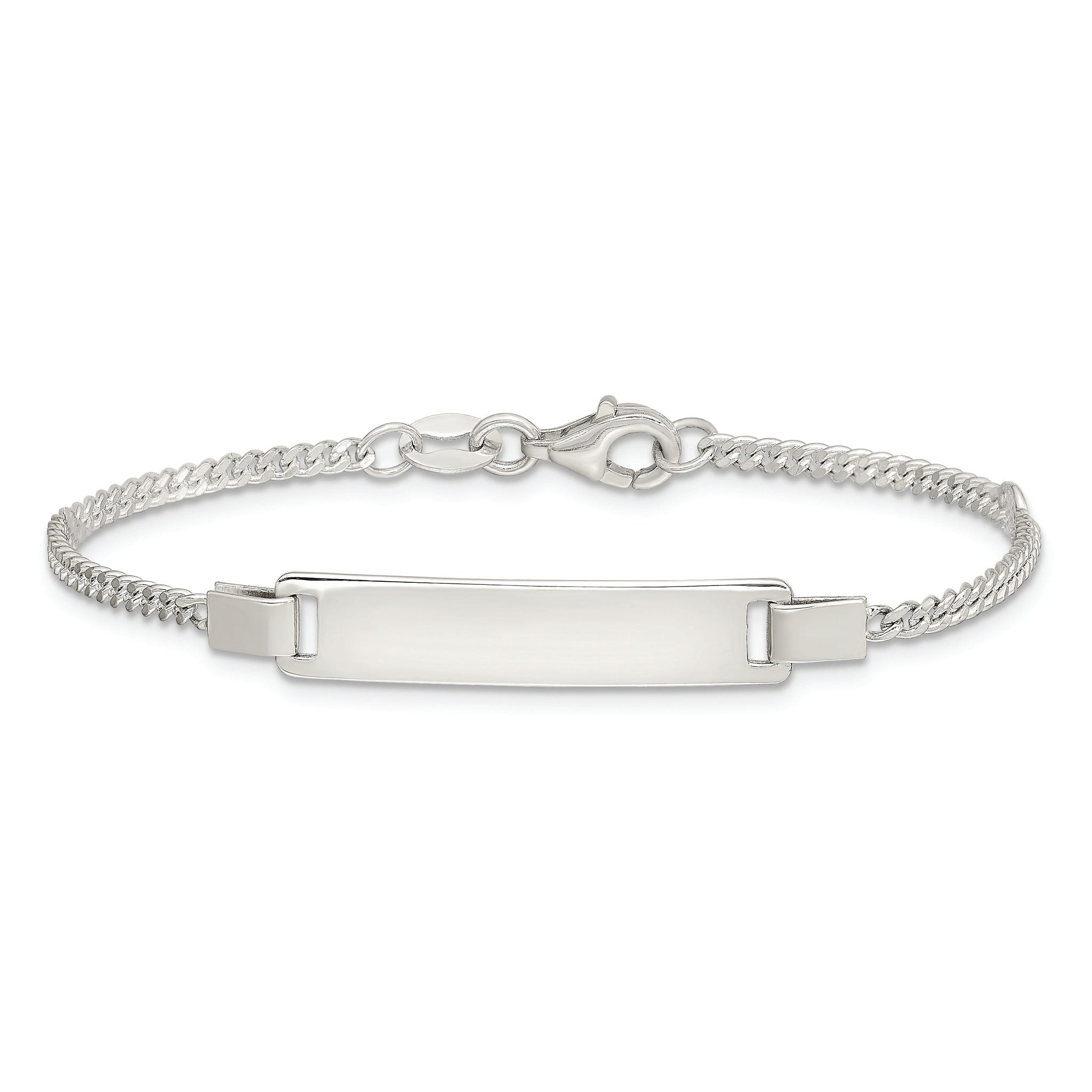 Sterling Silver Adjustable Baby ID Bracelet Main image