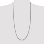 Pavé Curb Chain Necklace in Sterling Silver, 3.8mm