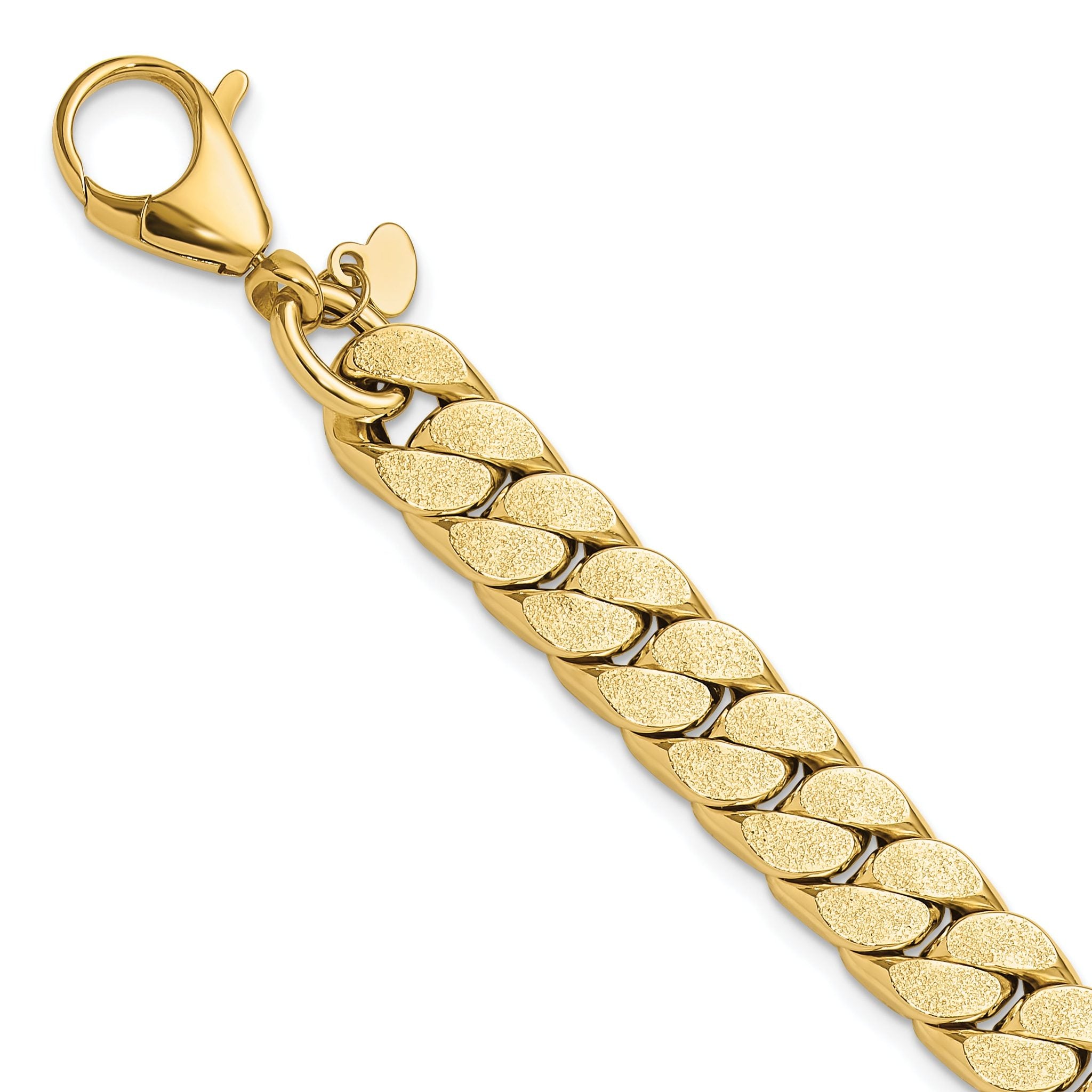 14K Polished Textured Reversible Men's Bracelet Main image