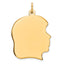 Sterling Silver GP Engraveable Girl Polished Disc Charm
