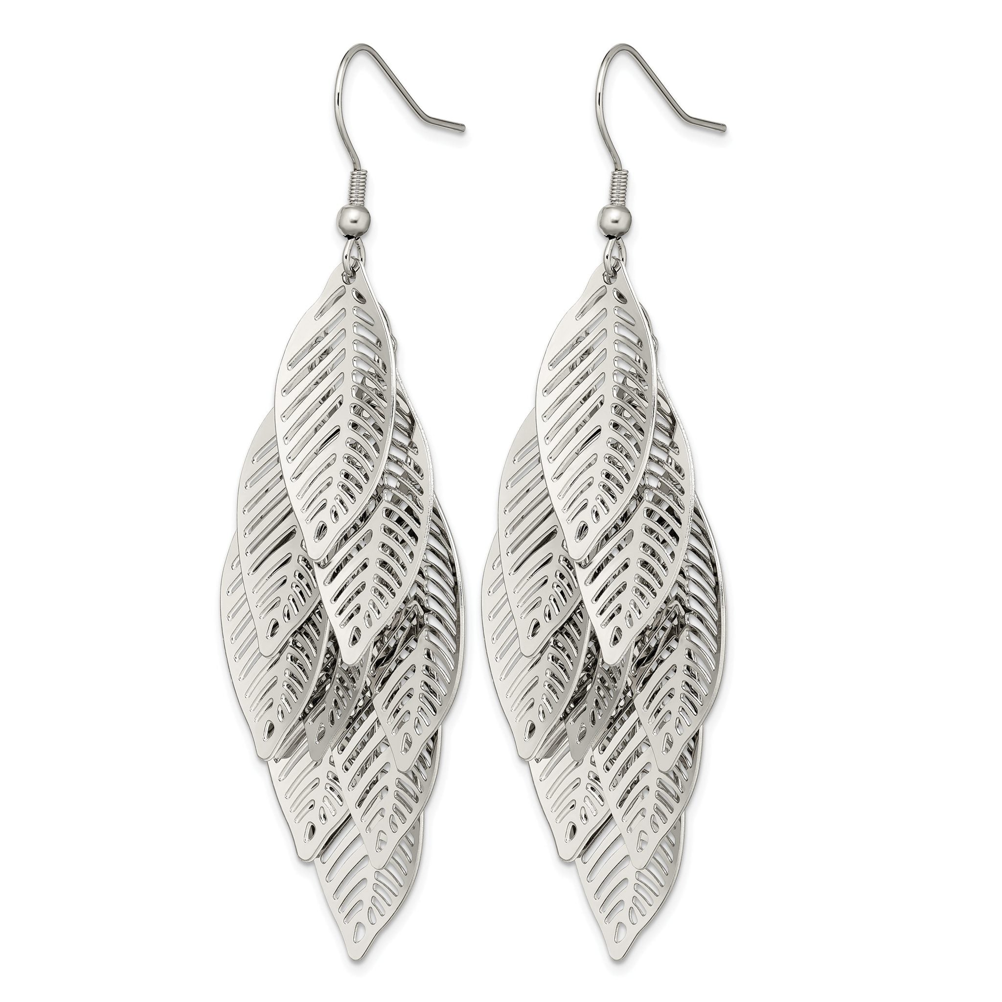 Stainless Steel Polished Drop Dangle Earrings for Women