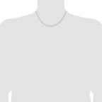 Beveled Curb Chain Necklace in Sterling Silver, 2.3mm