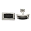 Polished Titanium & Black Cable Cuff Links by Edward Mirell