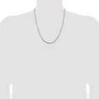 Beveled Oval Cable Chain Necklace in Sterling Silver, 3.25mm