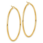 14k Polished 2.5mm Polished Hoop Earrings