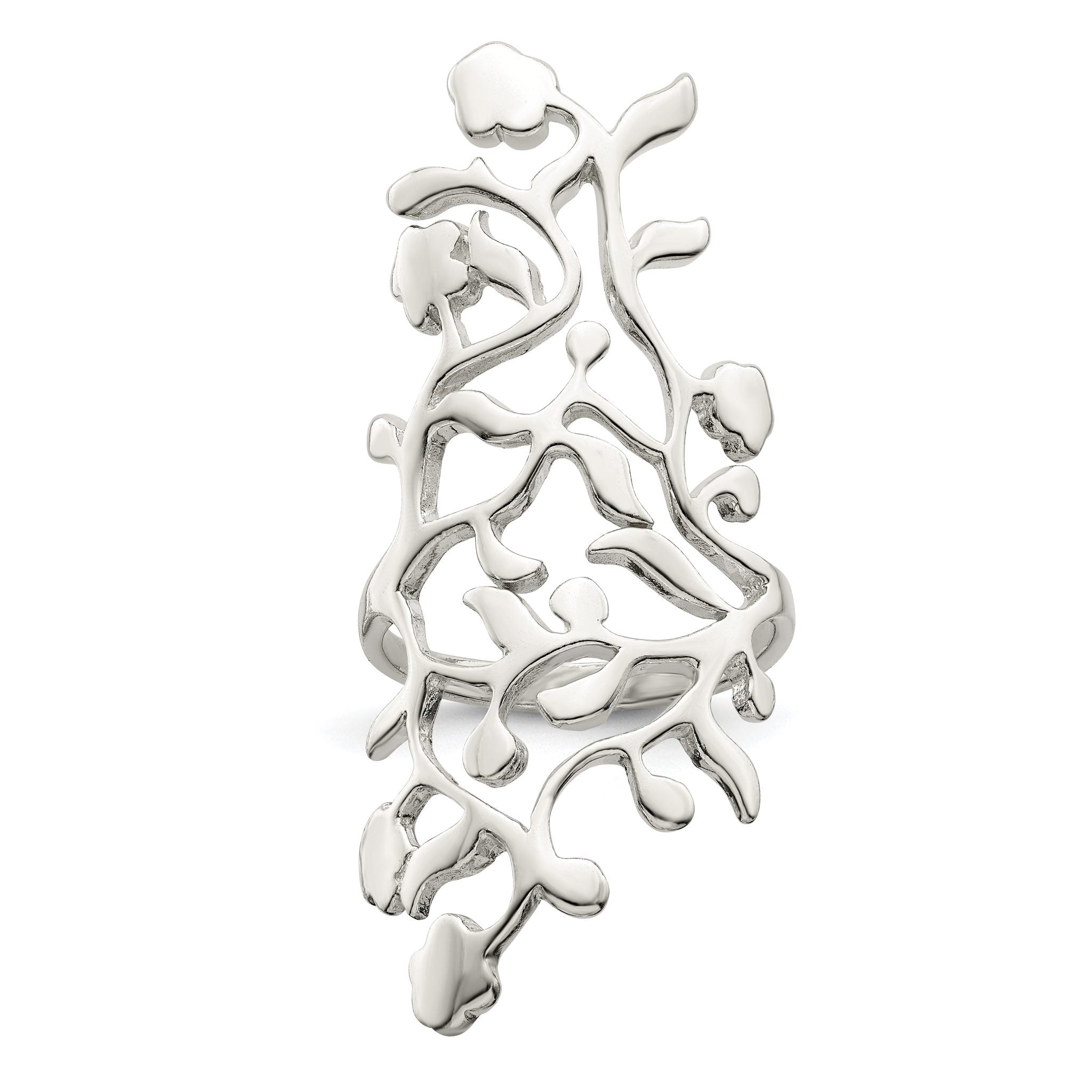 Sterling Silver Vines Full Finger Ring Main image