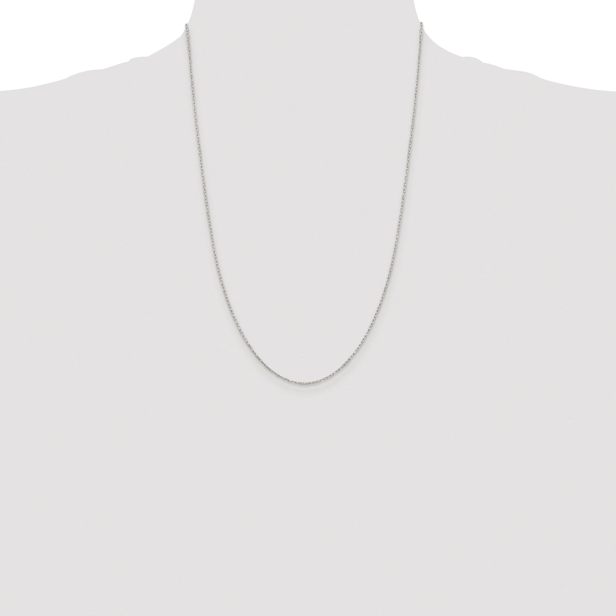 Diamond-Cut Cable Chain Necklace in Sterling Silver, 1mm
