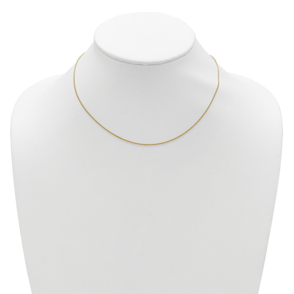 Sterling Silver Gold-plated 1mm Spiga 1in+1in Adjustable Chain