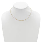 Sterling Silver Gold-plated 1mm Spiga 1in+1in Adjustable Chain