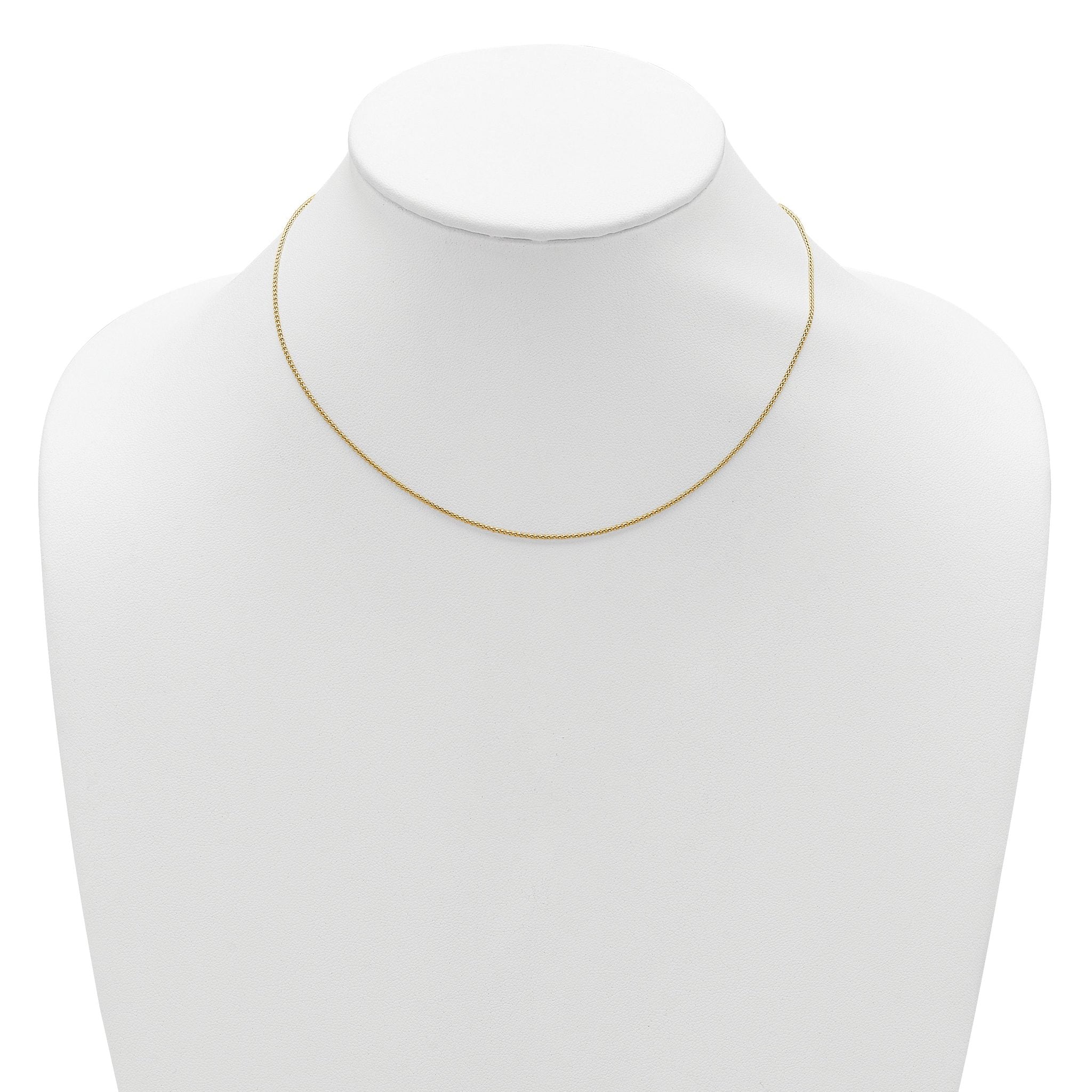 Sterling Silver Gold-plated 1mm Spiga 1in+1in Adjustable Chain