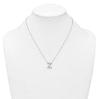 14k White Gold 3/8 carat Lab Grown Diamond VS+ F+ Complete Letter Z 18 inch Initial Necklace