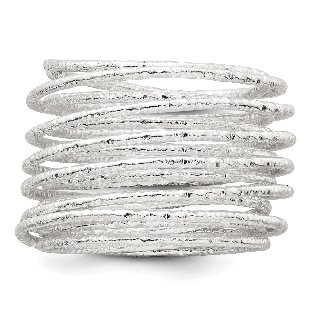 Wrapped Spring Flexible Ring in Sterling Silver