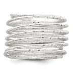 Wrapped Spring Flexible Ring in Sterling Silver