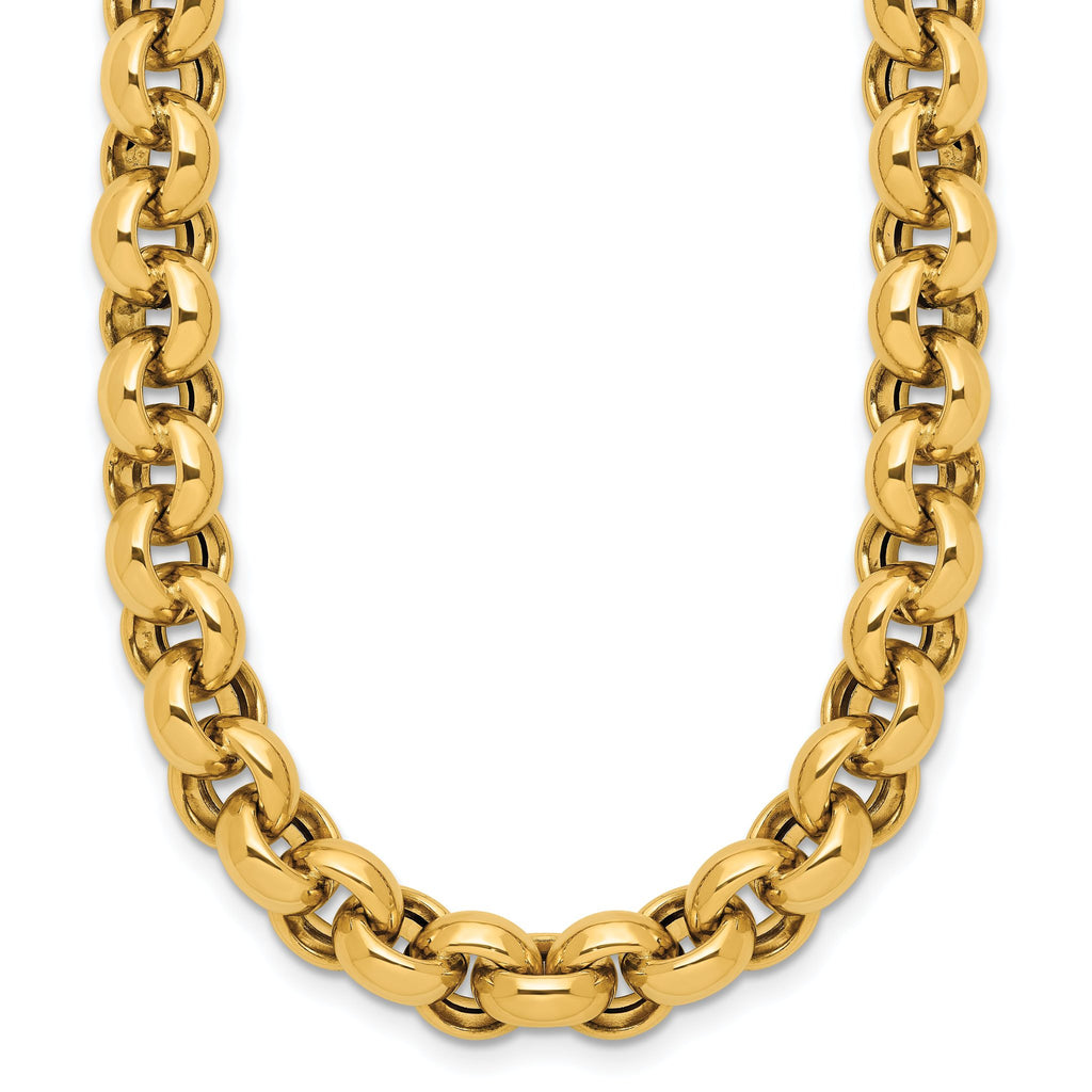14K Polished Rolo Link Necklace