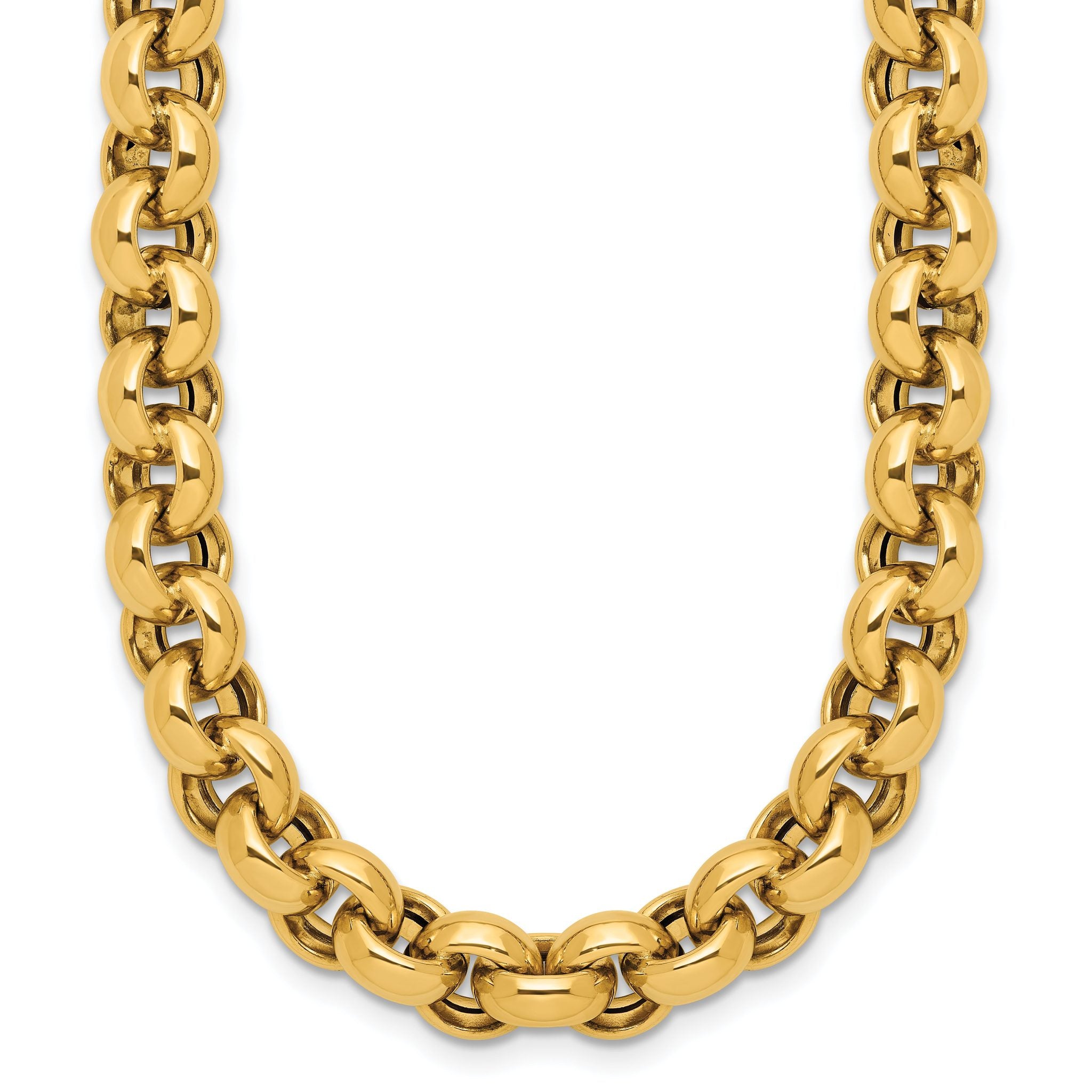 14K Polished Rolo Link Necklace