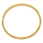 14K Gold Diamond-Cut Fancy Hinged Bangle Bracelet for Women